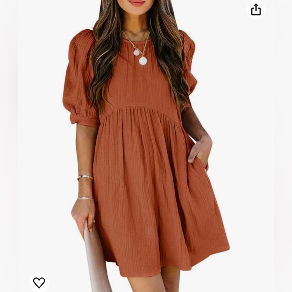 Super Soft Mini Dress Burnt Orange
